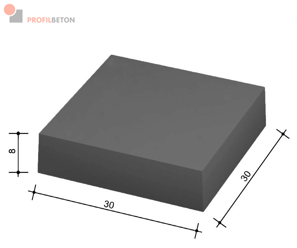 Begleitplatte K in anthrazit von Profilbeton