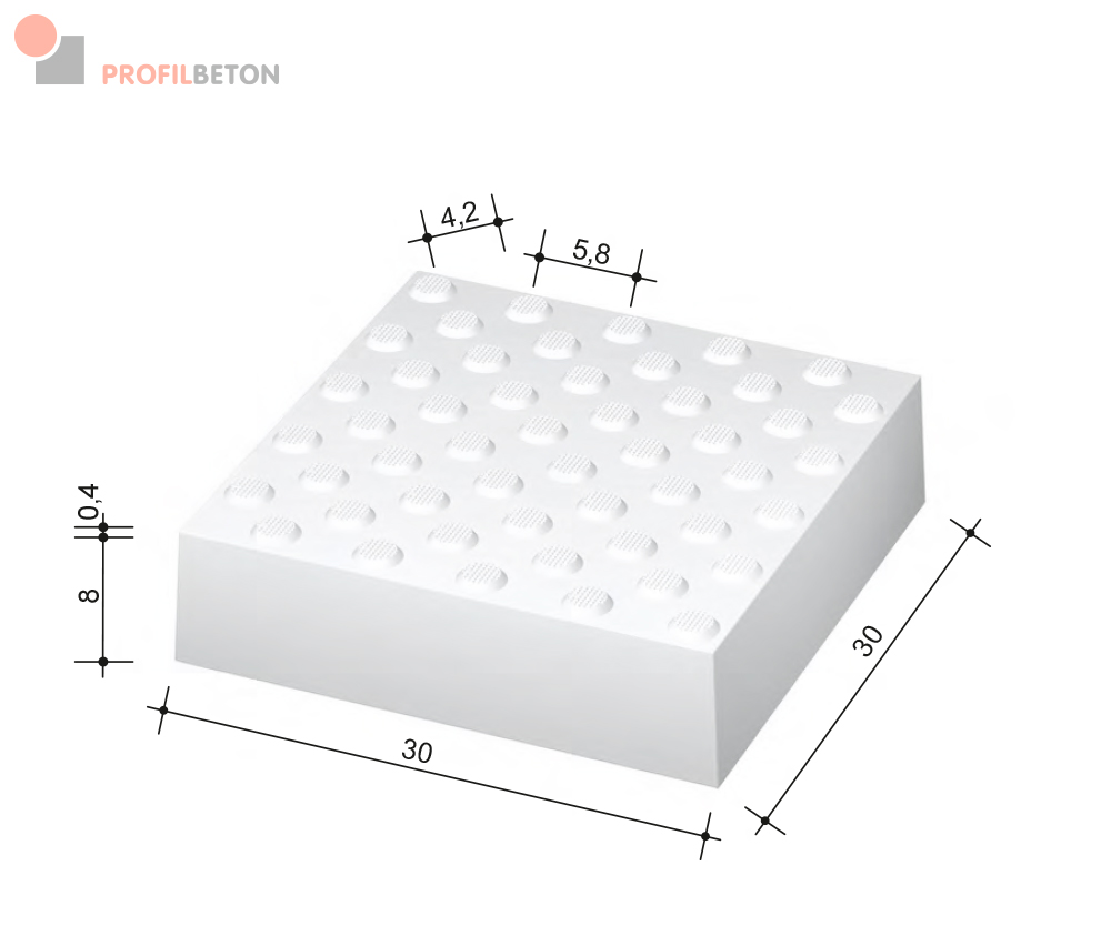 Noppenplatte 50 Noppen von Profilbeton