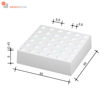 Noppenplatte 36 Noppen von Profilbeton